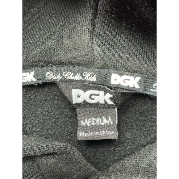 DGK Dirty Ghetto Kids Women's Black Rose Print Hoodie Sweatshirt - Size M - Picture 5 of 6